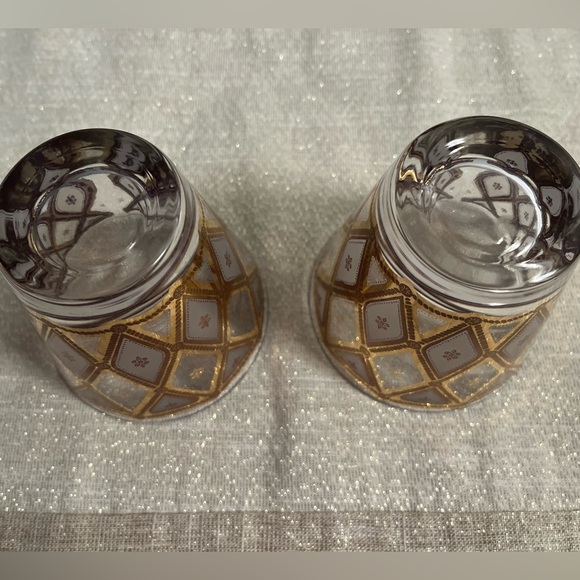 Rare 22 KT Gold Culver Ltd Barware 1960s Double Old Fashion Flared Set of 2 - Picture 8 of 9